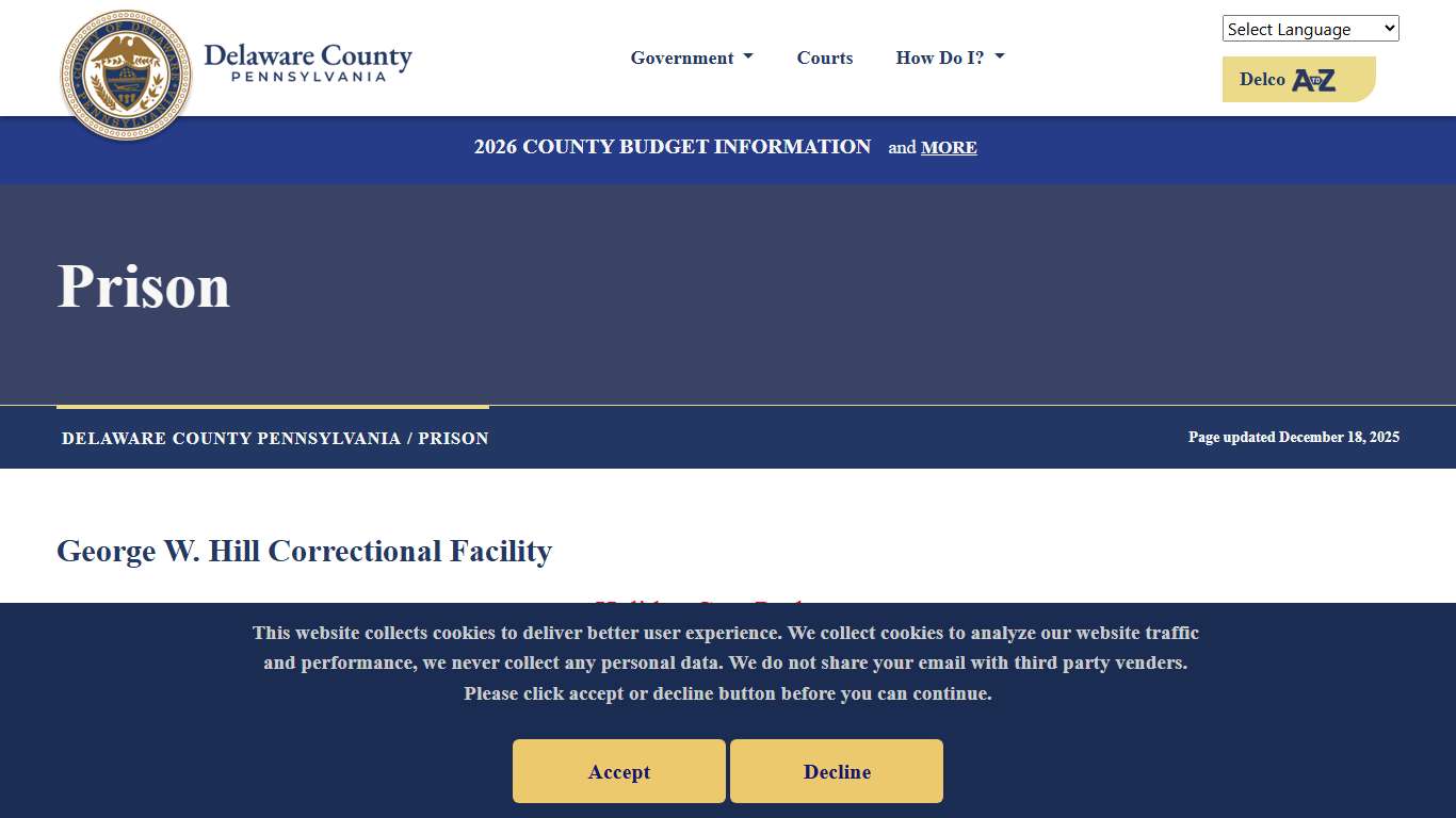 Prison | Delaware County, Pennsylvania